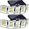 AmeriTop Solar Lights Outdoor 300 LED 6500K Motion Sensor Lights Cordless 5 Adjustable Heads 360 Wide Angle Illumination IP65 Waterproof Security Flood Light for Patio Yard Garden 2 Pack