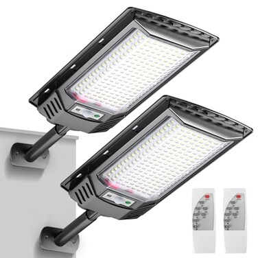 Eontim Solar Lights Outdoor Waterproof 3000LM Solar Powered LED Flood Light with Motion Sensor Dusk to Dawn Outdoor Security Lighting for Yard Barn Street