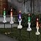 Hourleey Halloween Decorations 5 Pack Skull Candle Lights with Stakes Battery Operated Waterproof Pathway Decor with Timer for Indoor Outdoor Front Pathway Lawn Yard Garden