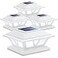 SIEDiNLAR Solar Post Lights Outdoor 2 Modes LED Fence Deck Cap Light for 4x4 5x5 6x6 Posts Garden Patio Decoration Warm WhiteCool White Lighting White 4 Pack