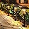 LETMY Solar Pathway Lights Outdoor 8 Pack Bright Solar Lights Outdoor IP65 Waterproof Auto OnOff Garden Lights Solar Powered Landscape Lighting for Yard Path Patio Walkway Driveway Pathway Black