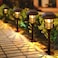 LETMY Solar Pathway Lights Outdoor 8 Pack Bright Solar Lights Outdoor IP65 Waterproof Auto OnOff Garden Lights Solar Powered Landscape Lighting for Yard Path Patio Walkway Driveway Pathway Black