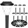 GIGALUMI 8 Pack Solar Lights Outdoor Solar Pathway Lights with Great Pattern Waterproof Auto OnOff Solar Powered Light for Outside Yard Garden Walkway Driveway Lawn Pathway