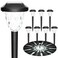 GIGALUMI 8 Pack Solar Lights Outdoor Solar Pathway Lights with Great Pattern Waterproof Auto OnOff Solar Powered Light for Outside Yard Garden Walkway Driveway Lawn Pathway