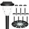 GIGALUMI 8 Pack Solar Lights Outdoor Solar Pathway Lights with Great Pattern Waterproof Auto OnOff Solar Powered Light for Outside Yard Garden Walkway Driveway Lawn Pathway