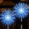 JJGoo Solar Firework Lights 2 Pack 120 LEDs 2 Lighting Modes Solar Garden Lights Outdoor Waterproof for Yard Patio Walkway Pathway Party Wedding Christmas Decorative Blue