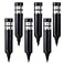 SUNWIND Solar Garden Lights Outdoor LED Bollard Solar Powered Path Lighting for Patio Pathway Backyard Lawn Landscaping Black6 Pack