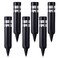 SUNWIND Solar Garden Lights Outdoor LED Bollard Solar Powered Path Lighting for Patio Pathway Backyard Lawn Landscaping Black6 Pack
