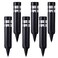 SUNWIND Solar Garden Lights Outdoor LED Bollard Solar Powered Path Lighting for Patio Pathway Backyard Lawn Landscaping Black6 Pack