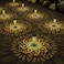 gardencave 6 Pack Solar Lights Outdoor Garden Decorative Mandala Solar Garden Lights with Warm Light Waterproof Solar Pathway Landscape Lights for Path Backyard Walkway Yard Decor Gardening Gifts for