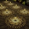 gardencave 6 Pack Solar Lights Outdoor Garden Decorative Mandala Solar Garden Lights with Warm Light Waterproof Solar Pathway Landscape Lights for Path Backyard Walkway Yard Decor Gardening Gifts for