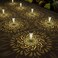 gardencave 6 Pack Solar Lights Outdoor Garden Decorative Mandala Solar Garden Lights with Warm Light Waterproof Solar Pathway Landscape Light for Path Patio Backyard Walkway Yard Decor White
