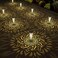 gardencave 6 Pack Solar Lights Outdoor Garden Decorative Mandala Solar Garden Lights with Warm Light Waterproof Solar Pathway Landscape Light for Path Patio Backyard Walkway Yard Decor White