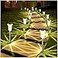 DenicMic Solar Lights Outdoor 10 Pack Waterproof 3000K Warm White LED Stainless Steel Stake Outside Lights for Yard Pathway Garden Driveway Walkway Landscape Path Lighting