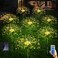 Maleyt 8 Pack Outdoor Solar Garden Lights Firework Lights Solar Powered 8 Modes Solar Landscape Lamp Outside Decor with Remote Control120 LED Waterproof DIY String Lights Warm