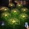 Maleyt 8 Pack Outdoor Solar Garden Lights Firework Lights Solar Powered 8 Modes Solar Landscape Lamp Outside Decor with Remote Control120 LED Waterproof DIY String Lights Warm