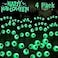 LCHUANG 4 Pack Halloween Decorations Outdoor Lights 32LED Solar Scary Eyeball Pathway Light Swaying by Wind Waterproof Solar Halloween Stake Lights for Garden Porch Lawn Pathway Green
