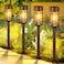 ILANCK Solar Pathway Lights Outdoor Solar Lights 8 Pack Metal Glass Design Waterproof Auto OnOff Bright LongLasting Garden Landscape Lighting Walkway Driveway