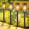 ILANCK Solar Pathway Lights Outdoor Solar Lights 8 Pack Metal Glass Design Waterproof Auto OnOff Bright LongLasting Garden Landscape Lighting Walkway Driveway