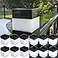 OUYANGL Solar LED Fence Post Cap for Wrought Iron and Aluminum Or Garden Solar Fence Lights White Light for Garden Yard Pathway 2In X 2In 5cm X 5cmWhite Light 12PC
