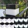 OUYANGL Solar LED Fence Post Cap for Wrought Iron and Aluminum Or Garden Solar Fence Lights White Light for Garden Yard Pathway 2In X 2In 5cm X 5cmWhite Light 12PC