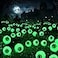 Brizled Green Halloween Lights 4 Pack 24 LED Halloween Solar Eyeball Lights 2 Modes Solar Pathway Light Outdoor Waterproof Scary Swaying Green Eyeball Lighting for Garden Path Yard Lawn Patio Decor