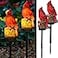 Dazzle Bright 2 Pack 225 in Cardinal Bird Solar Lights Red Bird Solar Powered Lights Cardinal Garden Stake Light for Christmas Pathway Garden Lawn Yard Gifts Decoration