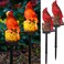 Dazzle Bright 2 Pack 225 in Cardinal Bird Solar Lights Red Bird Solar Powered Lights Cardinal Garden Stake Light for Christmas Pathway Garden Lawn Yard Gifts Decoration