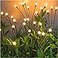 TONULAX Solar Garden Lights Upgraded Solar Swaying Light Sway by Wind Outdoor Lights Yard Patio Pathway Decoration High Flexibility Iron Wire Heavy Bulb Base Warm White 4 Pack