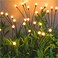 TONULAX Solar Garden Lights Upgraded Solar Swaying Light Sway by Wind Outdoor Lights Yard Patio Pathway Decoration High Flexibility Iron Wire Heavy Bulb Base Warm White 4 Pack