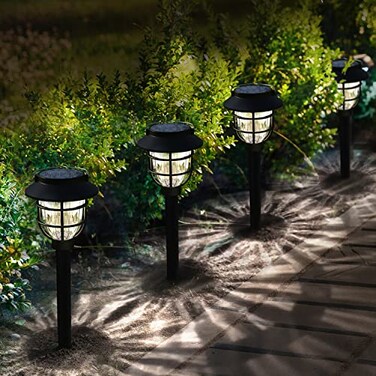 Springwind 10 Pack Solar Pathway Lights Outdoor Bright Solar Powered Garden Light with Warm White LED Auto OnOff Waterproof Path Lights Decorative Landscape Lighting for Yard Patio Walkway Driveway
