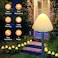 Pellimo Solar Garden Lights 12 LED 145ft Mini Mushroom Solar Lights Outdoor Waterproof 2 Modes Lighted Mushroom Shaped Pathway Light for Patio Yard Garden Christmas Fall DecorationWarm White