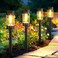 Eyrosa Solar Lights Outdoor 12 Pack Waterproof Solar Landscape Lighting for Pathway Garden Yard Path Walkway Driveway Lawn Patio Outside Decor Warm White
