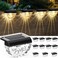 Melunar 12 Pack Solar Deck Lights Outdoor Solar Step Lights Waterproof for Outside Yard Patio Garden Pool Railing Stairs Fence Warm White