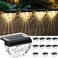 Melunar 12 Pack Solar Deck Lights Outdoor Solar Step Lights Waterproof for Outside Yard Patio Garden Pool Railing Stairs Fence Warm White