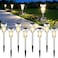 Mancra Solar Lights Outdoor Waterproof 8 Pack Stainless Steel Tungsten Bulb Solar Pathway Lights Waterproof Garden Decor for Path Yard Lawn Walkway Driveway