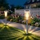 Mancra Solar Lights Outdoor Waterproof 8 Pack Stainless Steel Tungsten Bulb Solar Pathway Lights Waterproof Garden Decor for Path Yard Lawn Walkway Driveway