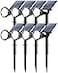 Tadyreal Solar Lights Outdoor Waterproof IP65 180 Adjustable Solar Powered Landscape Spot Lights for Yard 4 Lighting Modes Spotlights for Pathway Garden Outside Wall Pool Porch 8 Pack Cool White