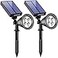 URPOWER Solar Lights Outdoor 2in1 Solar Spot Lights Waterproof with 2 Lighting Modes Adjustable Solar Powered Spotlights Auto OnOff Landscape Lights for Yard Garden Pathway 2 Pack Cool White