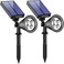 URPOWER Solar Lights Outdoor 2in1 Solar Spot Lights Waterproof with 2 Lighting Modes Adjustable Solar Powered Spotlights Auto OnOff Landscape Lights for Yard Garden Pathway 2 Pack Cool White