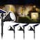 JSOT 600 LM Solar Spotlights Outdoor for GardenIP65 Waterproof Solar Spot Lights Landscape Lighting for Walkway Wall Garden Backyard Path Pathway Driveway 18LED Beads Cool White 4 Pack