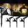 JSOT 600 LM Solar Spotlights Outdoor for GardenIP65 Waterproof Solar Spot Lights Landscape Lighting for Walkway Wall Garden Backyard Path Pathway Driveway 18LED Beads Cool White 4 Pack