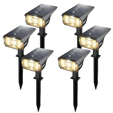 LEREKAM 3 Brightness Modes Solar Outdoor Lights with Super Bright 40LEDs 360 Adjustable Lighting Angle USB Charging Longer Working Time Waterproof Patio Porch Driveway
