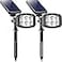 URPOWER Solar Lights Outdoor 2in1 Waterproof Solar Spotlight Auto OnOff Wall Lights Pathway Lights Landscape Lighting for Yard Garden Pool Cool White 2 Pack