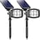 URPOWER Solar Lights Outdoor 2in1 Waterproof Solar Spotlight Auto OnOff Wall Lights Pathway Lights Landscape Lighting for Yard Garden Pool Cool White 2 Pack