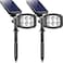 URPOWER Solar Lights Outdoor 2in1 Waterproof Solar Spotlight Auto OnOff Wall Lights Pathway Lights Landscape Lighting for Yard Garden Pool Cool White 2 Pack