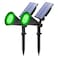 T-SUNUS TSUNUS Green Solar Spotlights Outdoor for Trees Adjustable LED Solar Uplights for Yard Garden Landscape Waterproof Auto OnOff Solar Lights 2 Pack