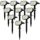 WELALO Solar Spot Lights Outdoor 10 Pack65 LED3 Modes Solar Landscape Spotlights Solar Powered Security Lights IP68 Waterproof Wall Lights for Outsides Walkway Yard Garden DrivewayCool White