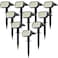 WELALO Solar Spot Lights Outdoor 10 Pack65 LED3 Modes Solar Landscape Spotlights Solar Powered Security Lights IP68 Waterproof Wall Lights for Outsides Walkway Yard Garden DrivewayCool White
