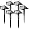 AloftSun Solar Motion Sensor Outdoor LightsWaterproof Motion Sensor Spot Lights 30 LED3 Modes Solar Powered SpotlightsLandscape Lighting for Yard and Garden Cool White6 Pack